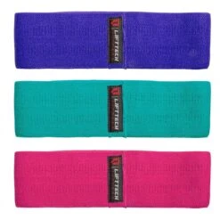 Lift Tech Fitness Comp Resistance Bands - Purple - Teal - Pink(Lift Tech Fitness Comp Resistance Bands Purple Teal Pink)