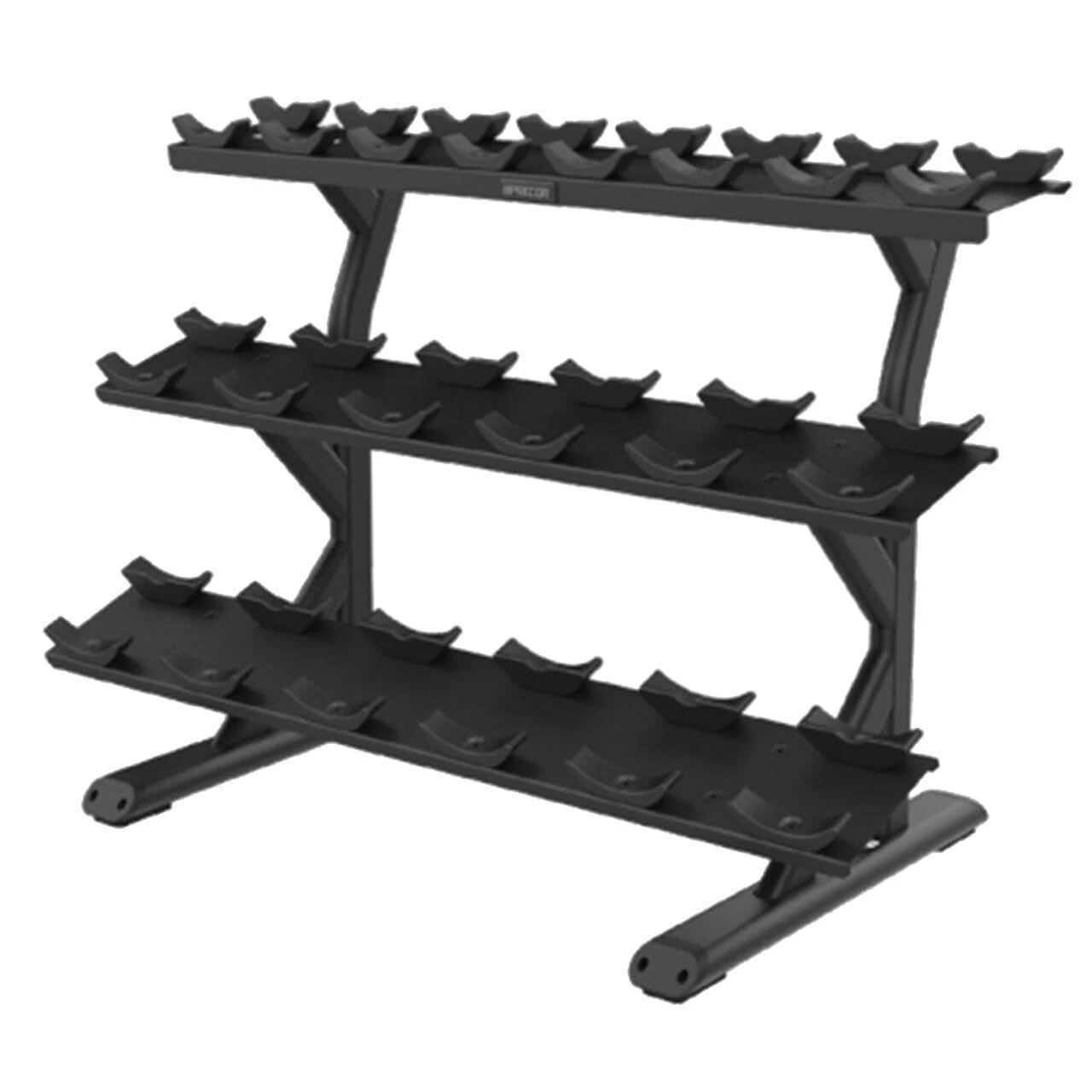 Precor Vitality Series 3-Tier, 10-Pair, Saddle Tray Dumbbell Rack (VBR 6814)(Precor Vitality Series 3 Tier 10 Pair Saddle Tray Dumbbell Rack Vbr 6814) 3 Precor Vitality Series 3-Tier, 10-Pair, Saddle Tray Dumbbell Rack (VBR 6814)(Precor Vitality Series 3 Tier 10 Pair Saddle Tray Dumbbell Rack Vbr 6814)