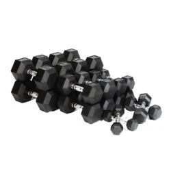 Top Fitness Rubber Hex Dumbbell(Rubber Hex Dumbbell)