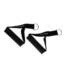 Top Fitness Single D Soft Grip Handles - Pair(Single D Soft Grip Handles Pair)