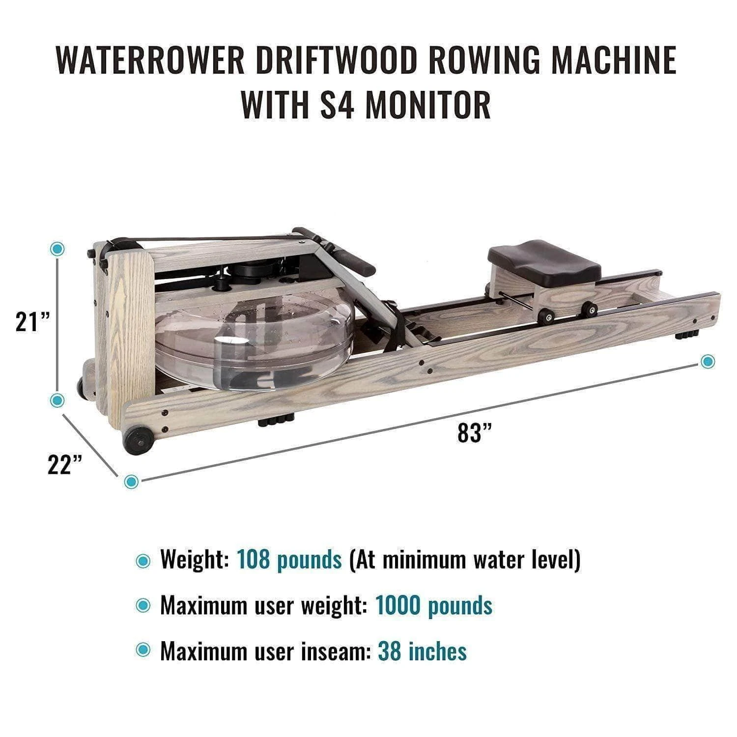 WaterRower Driftwood Rowing Machine(Waterrower Driftwood Rowing Machine) 5 WaterRower Driftwood Rowing Machine(Waterrower Driftwood Rowing Machine) - Image 3